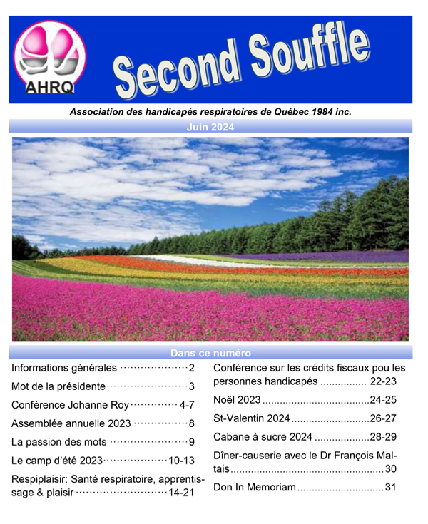 Premiere page du journal second souffle juin 2024